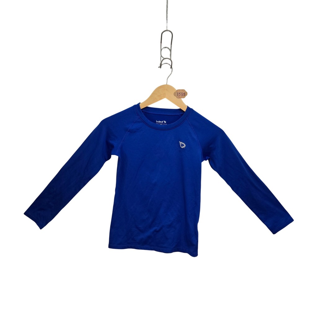 Baleaf Kids Royal Blue Long Sleeve Active Shirt Size Medium Raglan Athletic Top